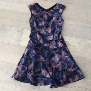 Rebecca Taylor v-neck fit and flare dress